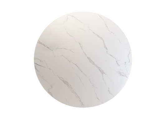 Стол раскладной TML-655 VETRO 120x120 Белый Мрамор реальная фотография