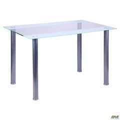 Cтол обеденный Аттика База AMF 120X80 Прозорий / Білий реальная фотография