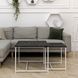 Комплект журнальных столиков КВАДРО Home Deco Белый / Угольный камень