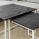 Комплект журнальных столиков КВАДРО Home Deco Белый / Угольный камень
