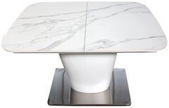 Стол Раскладной DT 874 DAOSUN 120/160x80 Керамика Мрамор Белый реальная фотография
