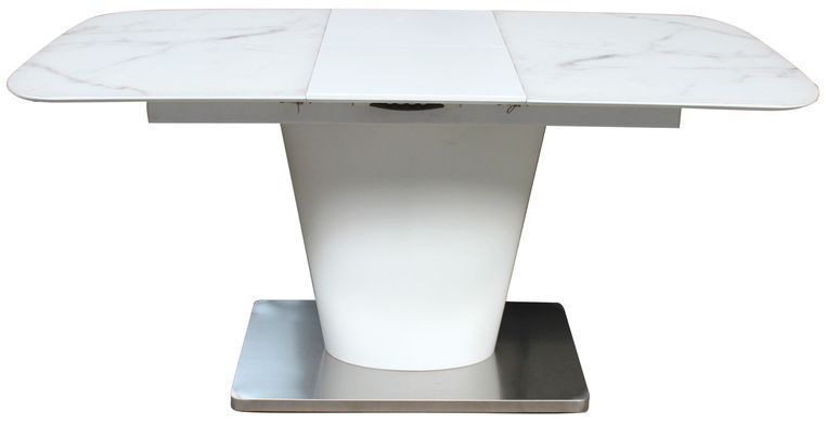 Стіл Розкладний DT 874 DAOSUN 120/160x80 Кераміка Мармур Білий жива фотографія