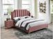 Кровать MONAKO Velvet Signal 160x200 Розовый реальная фотография