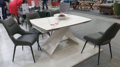 Стол раскладной TML-820 VETRO 140x95 Белый реальная фотография