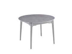 Стіл Обідній ASKOLD R CERAMIC Vic Light Grey (grey leg) Bjorn 105(135)х105 Сірий Ефект Мармуру жива фотографія