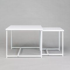Комплект журнальных столиков КВАДРО Home Deco Белый реальная фотография