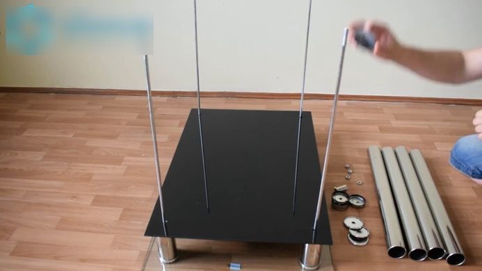 Стол Обеденный Стеклянный MADRAS Signal 90X60 реальная фотография