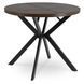 Стол раскладной круглый MEBEL ELITE LUGO, 90-190х90 см, Орех/Черный