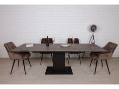 Стол обеденный NASHVILLE Nicolas 160/240x90x76 Черный реальная фотография
