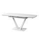 Стол раскладной ELVI PURE WHITE Concepto 120(180)x80 Керамика Матовый Белый реальная фотография