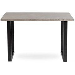 Стол ALTE MAX Mebel Elite 130х65 см бетон / черный реальная фотография
