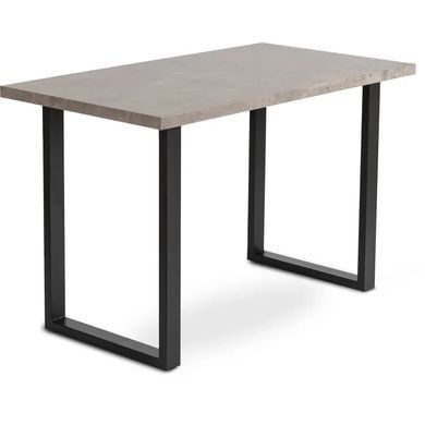 Стол ALTE MAX Mebel Elite 130х65 см бетон / черный реальная фотография