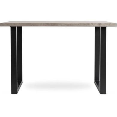 Стол ALTE MAX Mebel Elite 130х65 см бетон / черный реальная фотография