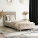 Кровать MIKEL Velvet Mebel Elite 90x200 Ткань Беж реальная фотография