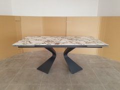 Стіл розкладний DUNA ARCTIC WATER Concepto 180(260)x90 Кераміка Чорно Білий Мат жива фотографія