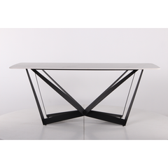 Cтол обеденный William AMF 180X80 ceramics Carrara bianco реальная фотография