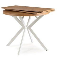 Стол раскладной LUGO Mebel Elite 90(190)х90 Золотой дуб / Белый реальная фотография