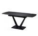 Стол раскладной ELVI BLACK MARBLE Concepto 120(180)x80 Керамика Матовый Черный реальная фотография
