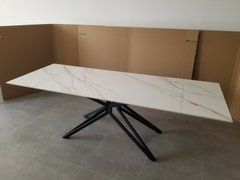Стол раскладной STAR LANPASKIN GOLD Concepto 160(240)x90 Белый Мат реальная фотография