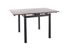 Стол GD-082 Signal 80(131)x80 Винтажный Орех / Черный Мат реальная фотография