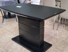 Стол раскладной TMM-50-2 VETRO 110x70 Черный Матовый реальная фотография