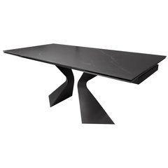 Стол раскладной DUNA BLACK MARBLE Concepto 180(260)x90 Керамика Черный Мат реальная фотография