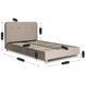 Кровать двуспальная бархатная MEBEL ELITE DENNIS Velvet 120x200 Беж