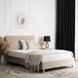 Кровать двуспальная бархатная MEBEL ELITE DENNIS Velvet 120x200 Беж