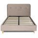 Кровать двуспальная бархатная MEBEL ELITE DENNIS Velvet 120x200 Беж