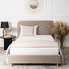 Кровать двуспальная бархатная MEBEL ELITE DENNIS Velvet 120x200 Беж