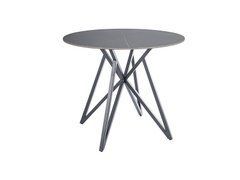 Стол Обеденный MURANO CERAMIC Signal 90x90 Серый Мрамор / Черный Мат реальная фотография