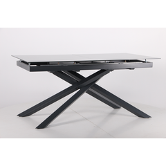 Стол раскладной Gerald anthracite AMF 160(200)X90 glass Slate gray реальная фотография