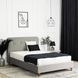 Кровать двуспальная бархатная MEBEL ELITE DENNIS Velvet 120x200 Светло Серый реальная фотография