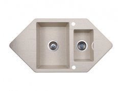 Подвійна  кухонна мийка CUBO  80 А51 Alveus 95,2x50x19,5 Темний Беж