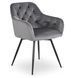 Стілець поворотний оксамитовий MEBEL ELITE IDA Velvet Сірий жива фотографія