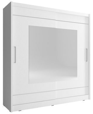Шкаф-купе Perfect Home Мая IX / Maja IX 200 2-дверный с зеркалом Белый реальная фотография