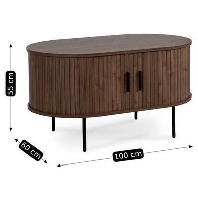 Журнальний столик MEBEL ELITE HEATHER Горіх жива фотографія
