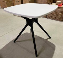 Стол обеденный TP-20 VETRO 80x80 Белый / Черный реальная фотография