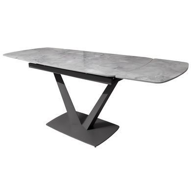 Стол раскладной ELVI GREY STONE Concepto 120(180)x80 Керамика Глянец Серый реальная фотография
