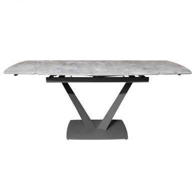 Стол раскладной ELVI GREY STONE Concepto 120(180)x80 Керамика Глянец Серый реальная фотография