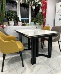 Стол Обеденный DC1 КЕРАМИКА AURORA Испания ST 120(180)Х80 см Мрамор реальная фотография