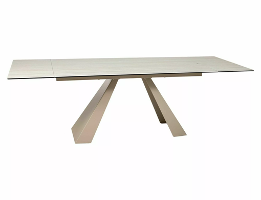 Стол Обеденный SALVADORE CERAMIC 160(240)X90 Signal Беж Мат / Кашемир реальная фотография