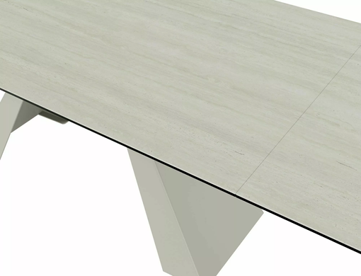 Стол Обеденный SALVADORE CERAMIC 160(240)X90 Signal Беж Мат / Кашемир реальная фотография