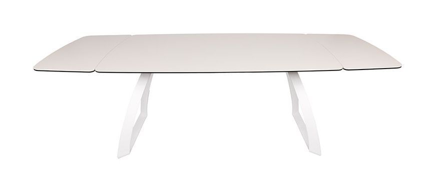 Стол обеденный LONDON Nicolas 160/240x90x75 Керамика Молочный реальная фотография