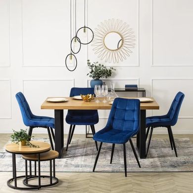 Стул RIO Velvet Mebel Elite Темно-синий реальная фотография
