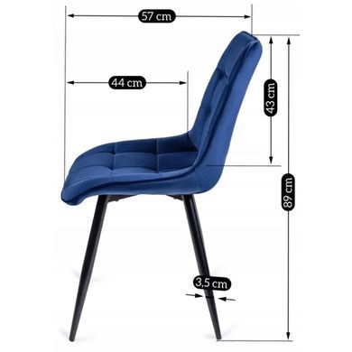 Стул RIO Velvet Mebel Elite Темно-синий реальная фотография