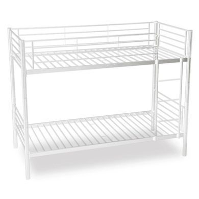 Двухъярусная кровать MEBEL ELITE RODEZ 90x200 см Белый реальная фотография