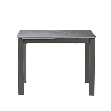 Стол Обеденный BRIGHT GREY MARBLE Concepto 102/142x70 Керамика Серый Мрамор реальная фотография