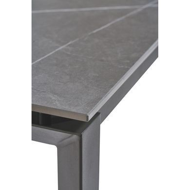 Стол Обеденный BRIGHT GREY MARBLE Concepto 102/142x70 Керамика Серый Мрамор реальная фотография