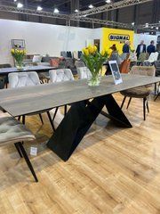 Стіл Обідній WESTIN CERAMIC Signal 160(240)X90 Ефект Дерева / Чорний жива фотографія